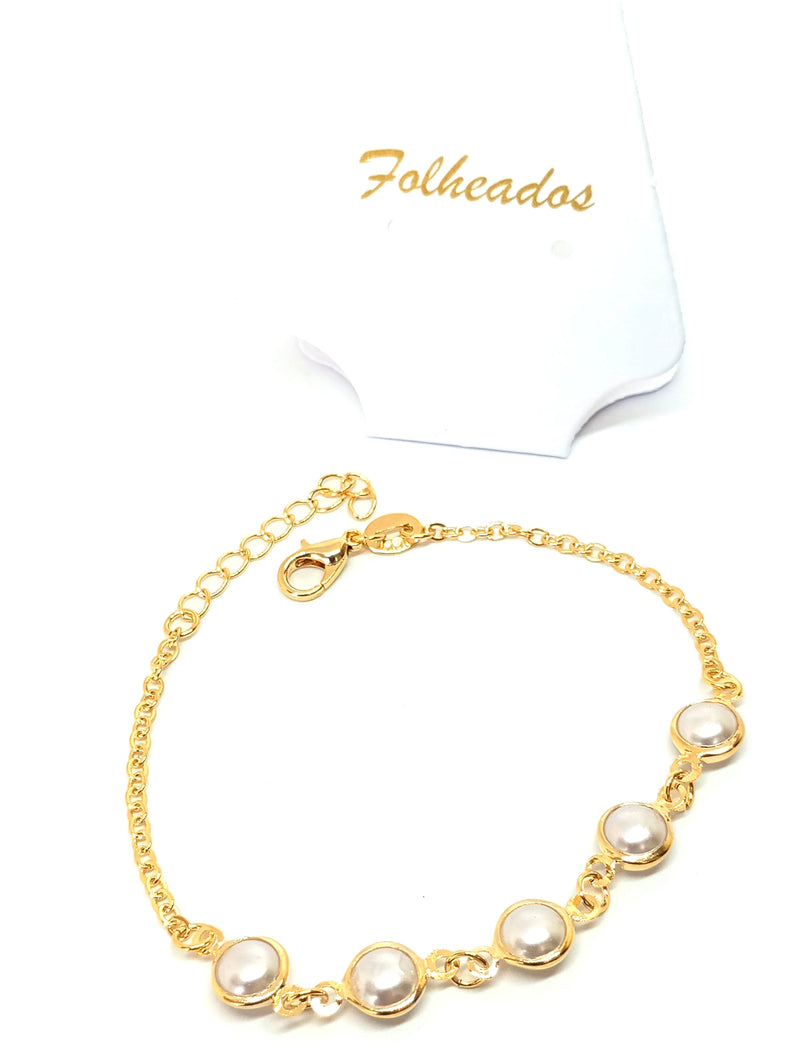 Kit 4 Pulseiras Tiffany Banhada Ouro 18K