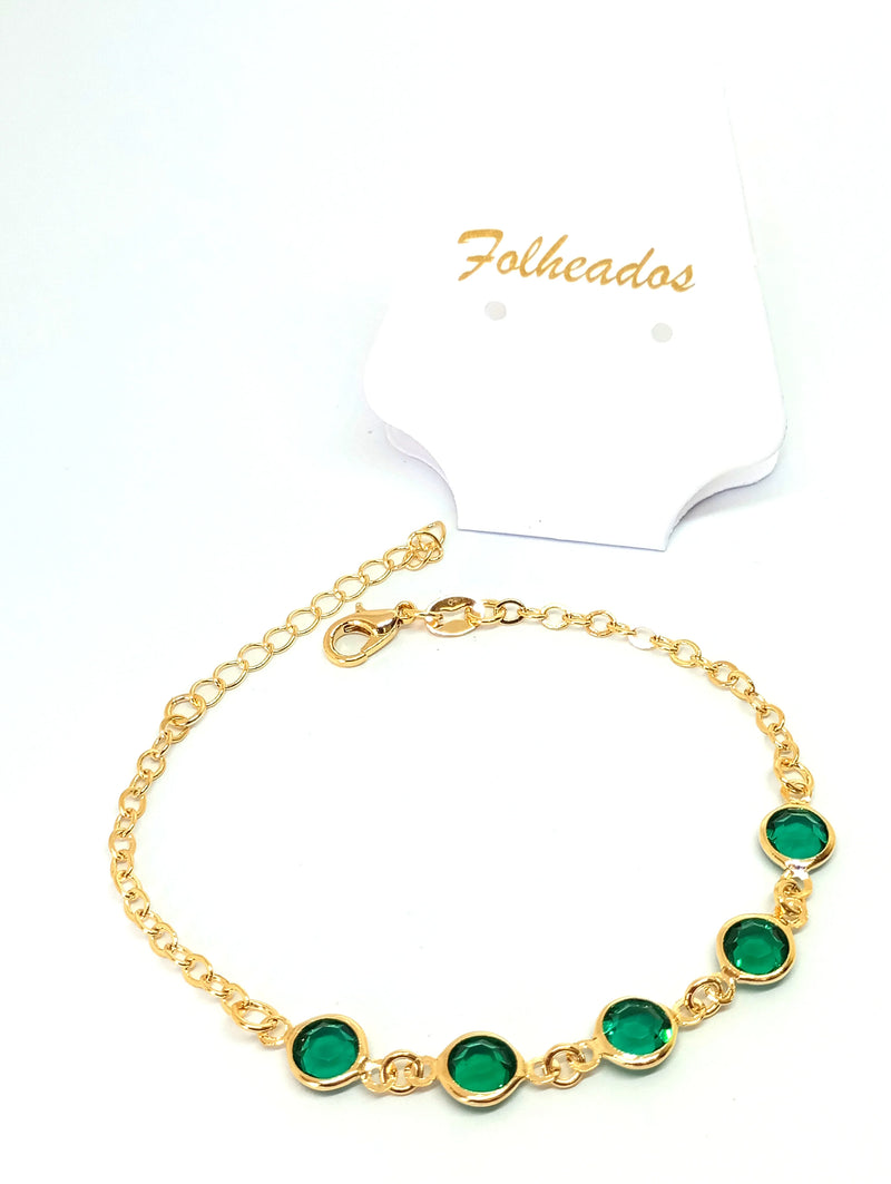 Kit 4 Pulseiras Tiffany Banhada Ouro 18K