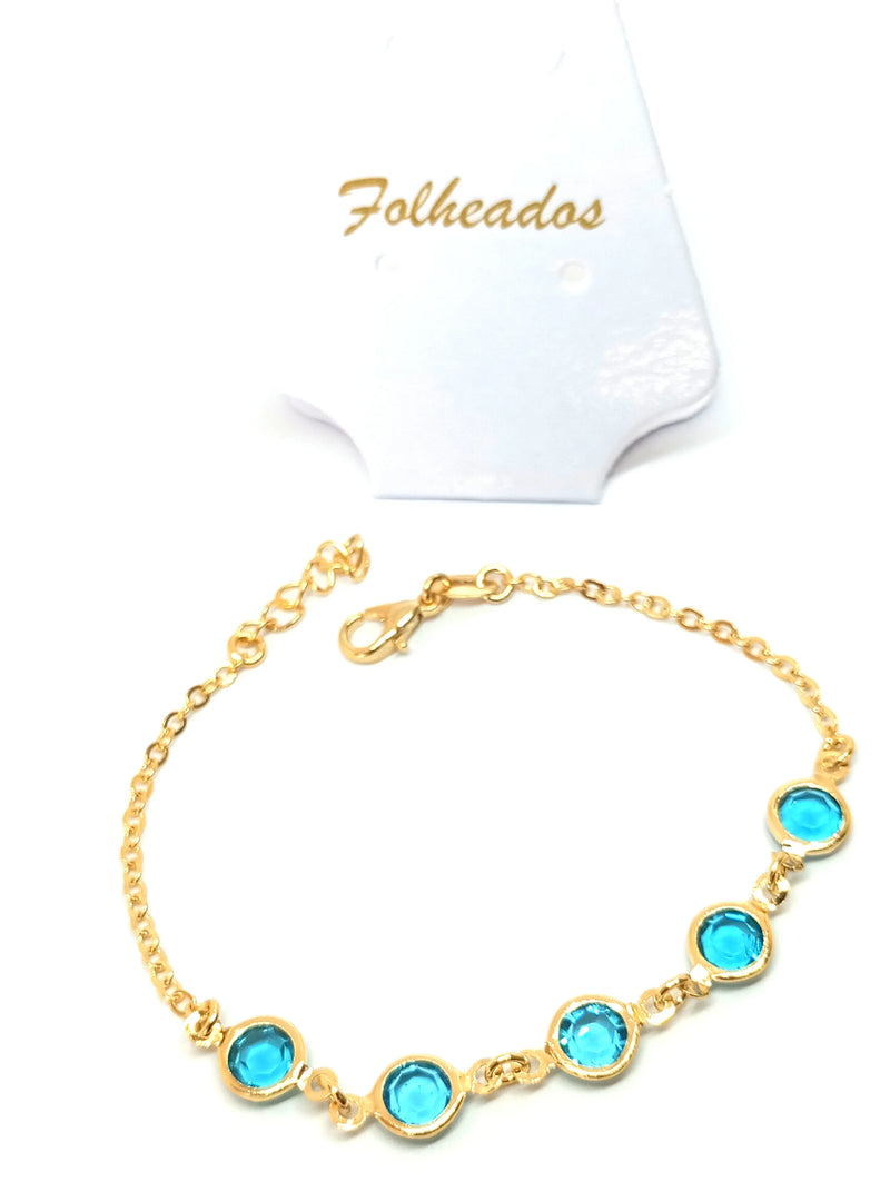 Kit 4 Pulseiras Tiffany Banhada Ouro 18K