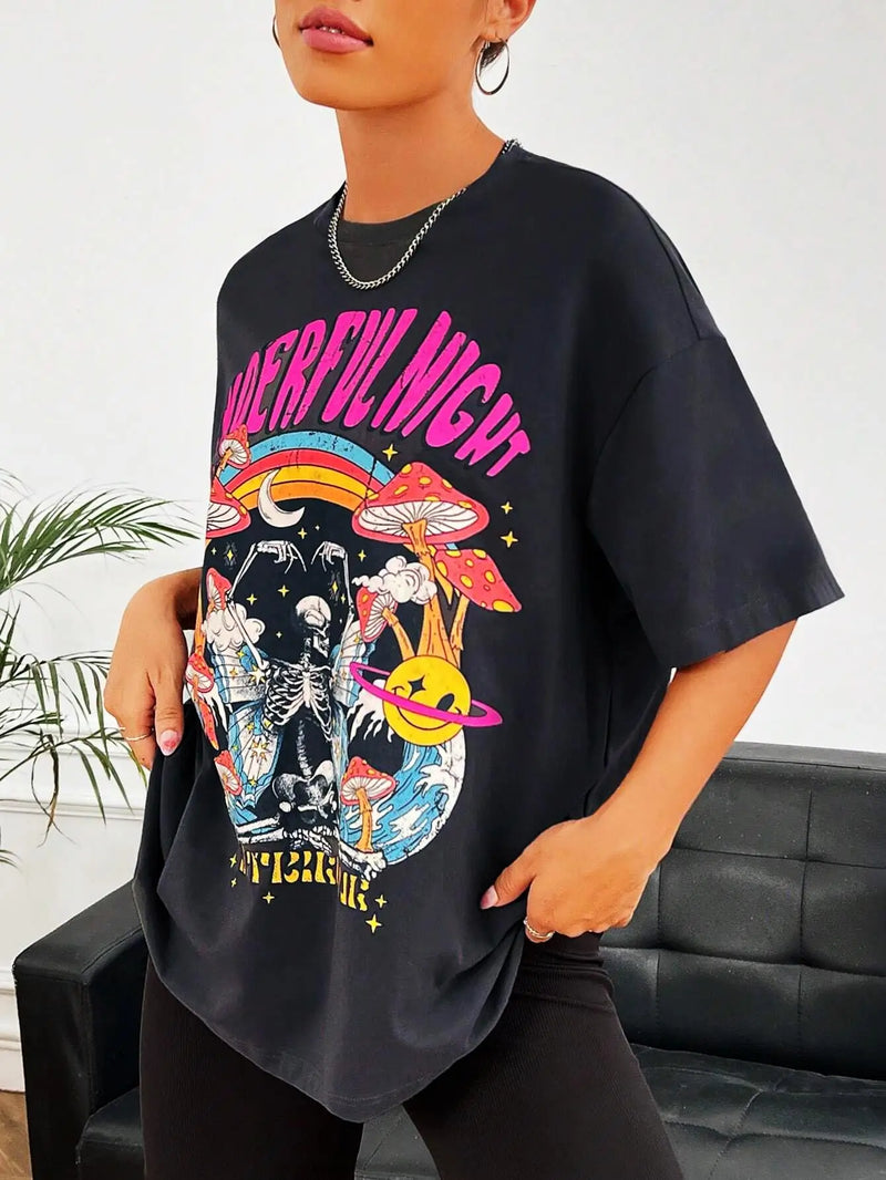 Camiseta Feminina Estampada Streetwear