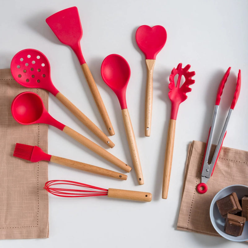 Utensílios de Cozinha em Silicone 12pçs